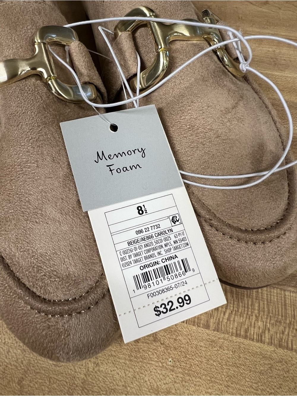 a new day NWT Classic Women's micro Suede Loafers in Camel with Gold Hardware - Picture 7 of 7